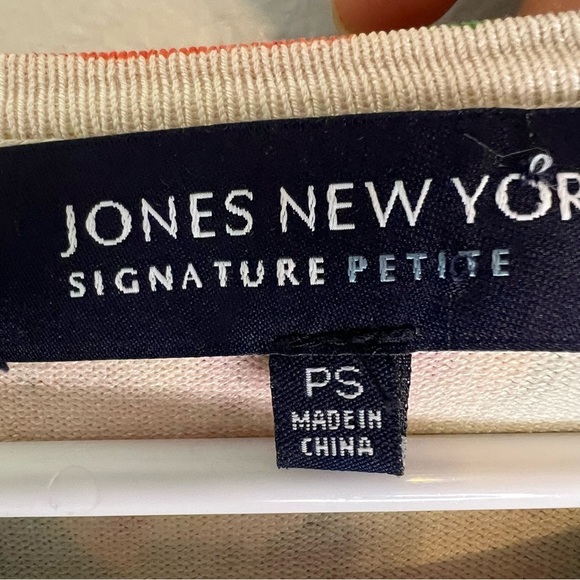 Bundle of 2 JNY Floral Paisley Pullover Sweater Silk Blend Knit Petite Sz S - Picture 7 of 16